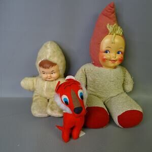 Vintage Plush Doll Dog Lot Fun World Commonwealth Pennsylvania Carnival Prize